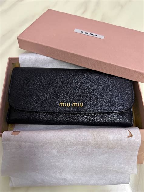 miu miu madras leather wallet|Wallets, Cardholders And Pouches .